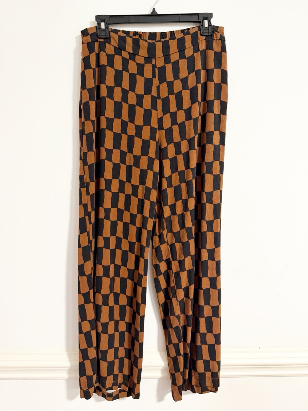 Old Navy High-Waisted Playa Wide Leg Pants Geometric Brown Black L